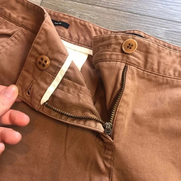 Talbots Petite Signature Brown Mid Rise Capris Size 8P Womens - Picture 7 of 10